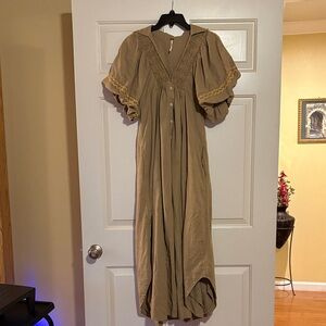 Free People Tan Maxi Dress
